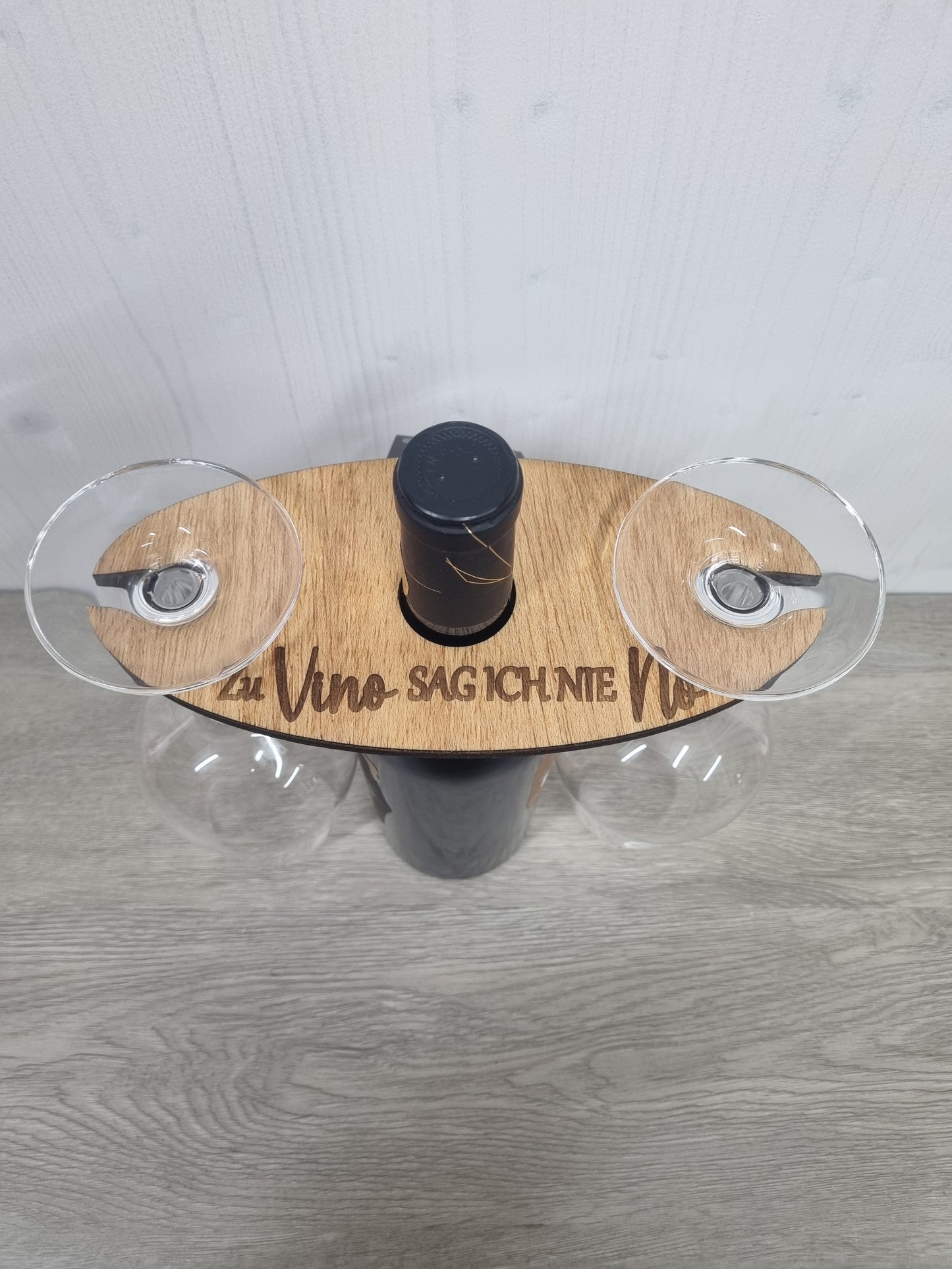 "Zu Vino sage ich nie No" Weinglashalter