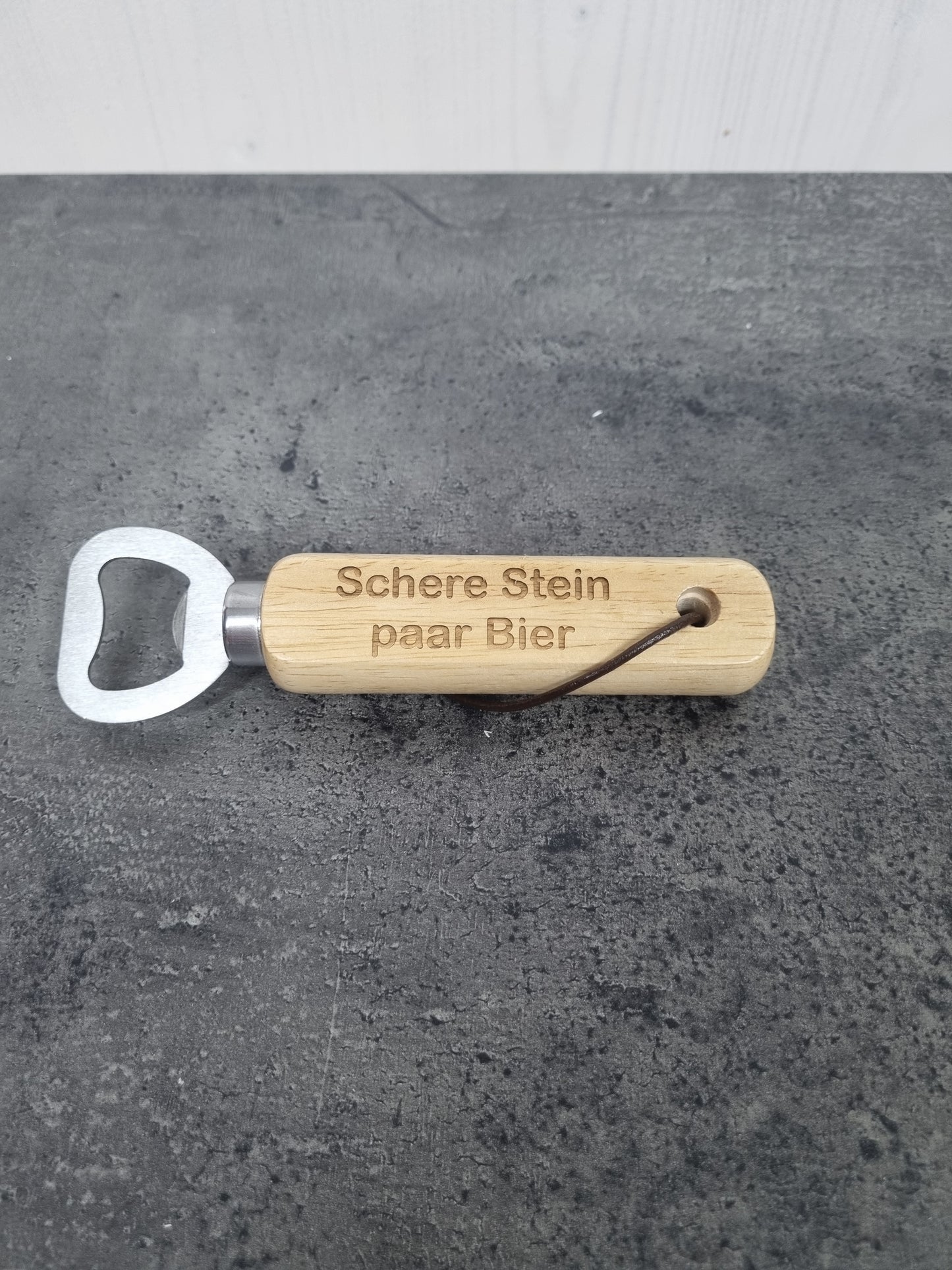 "Schere Stein paar Bier" - Flaschenöffner