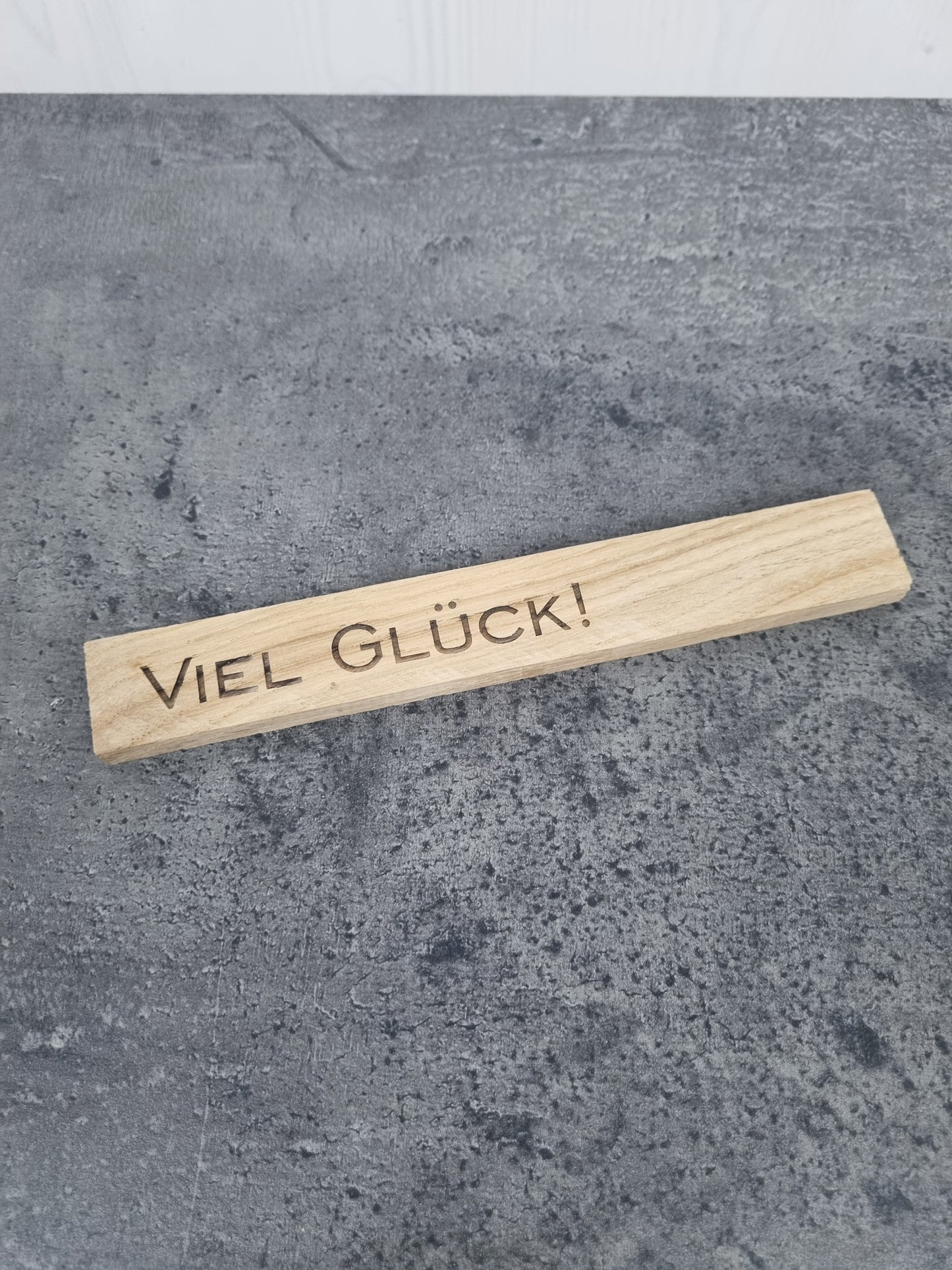 Viel Glück - Lasergravierte Holz-Sticks