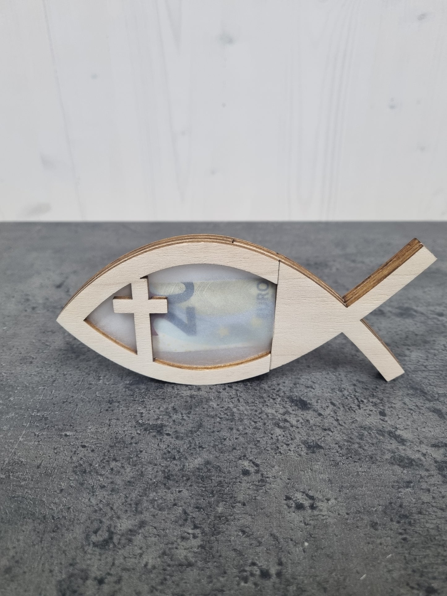 Fisch als Geldgeschenkverpackung Konfirmation / Kommunion / Taufe