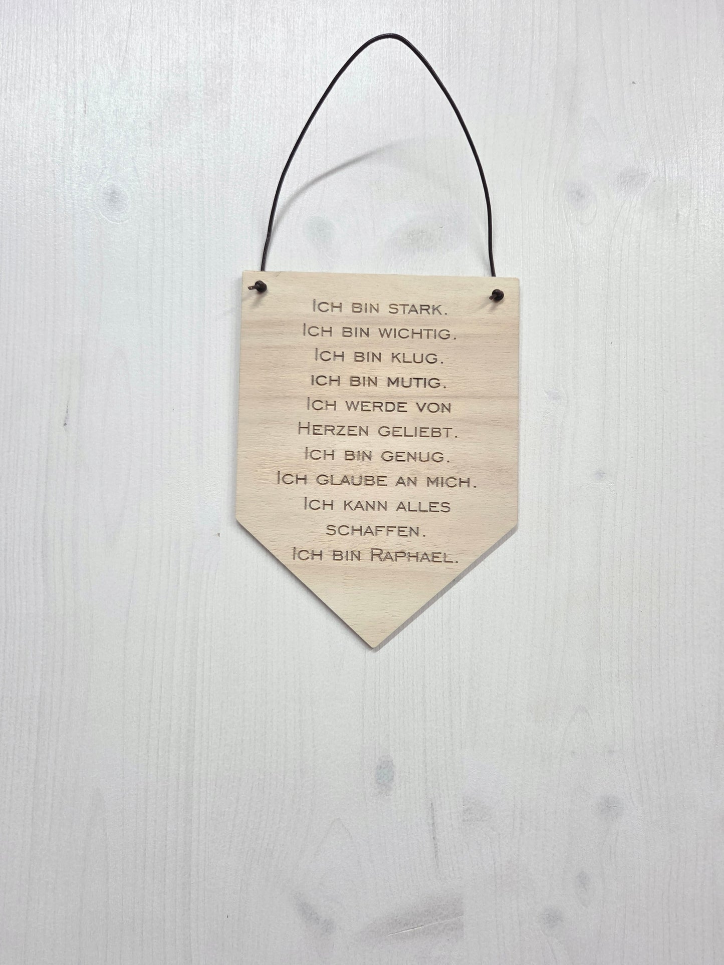 Affirmations Wimpel zur Einschulung mit personalisierung