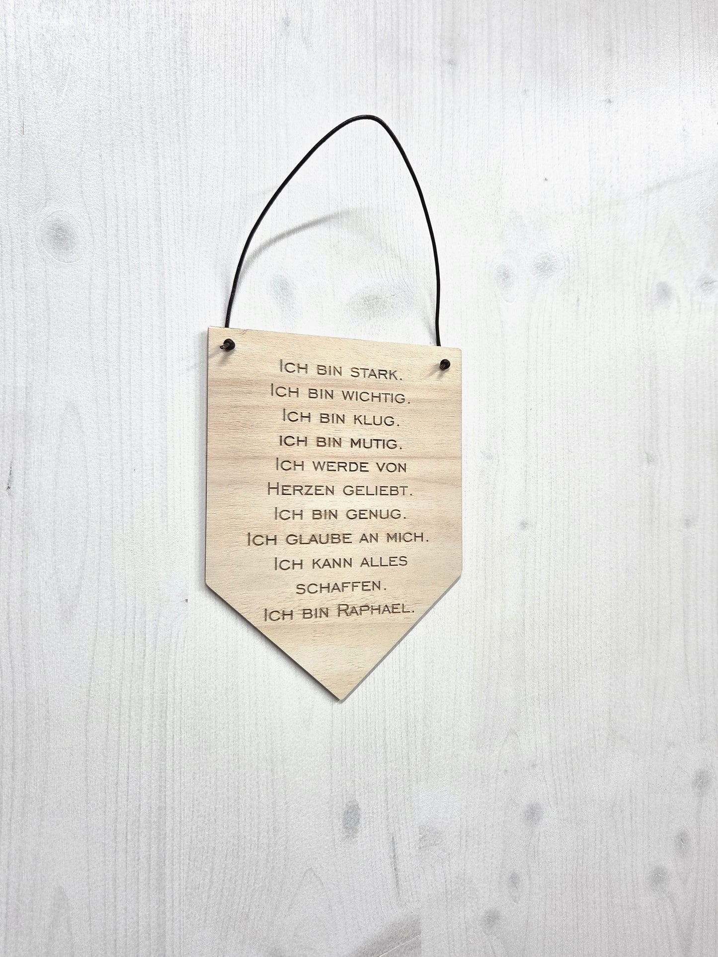 Affirmations Wimpel zur Einschulung mit personalisierung