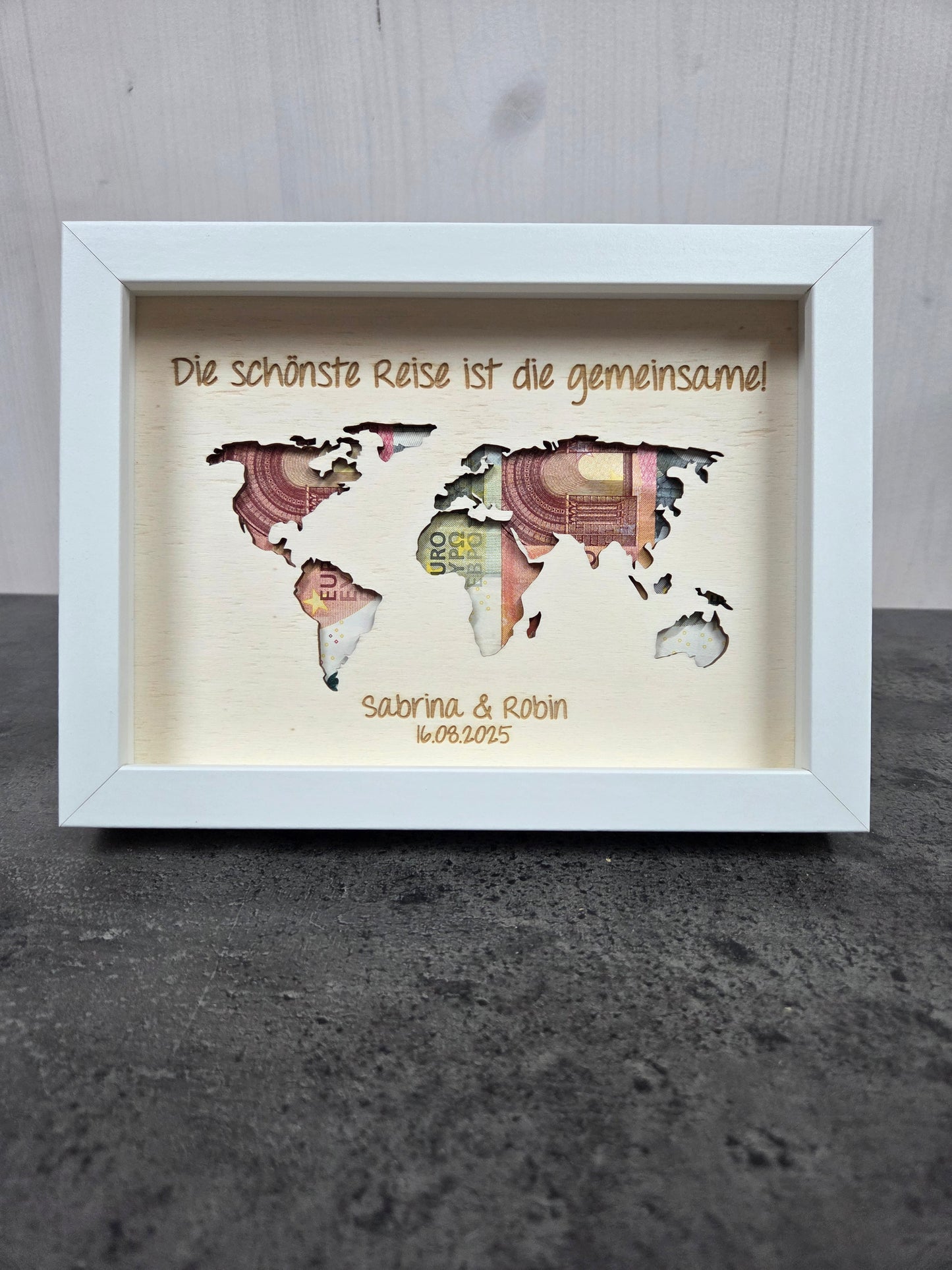"Die schönste Reise ist die gemeinsame" - Geldgeschenk zur Hochzeit