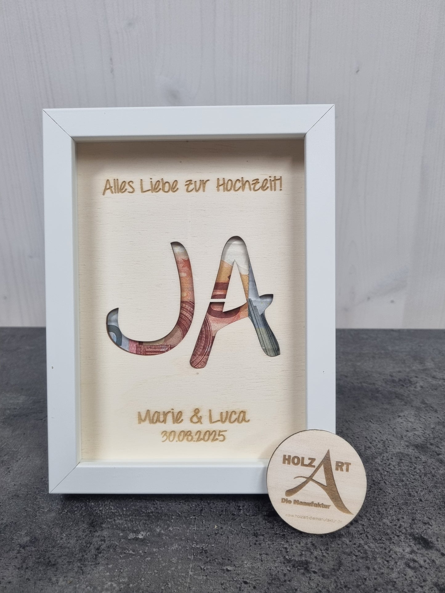 "JA" Geldgeschenk zur Hochzeit