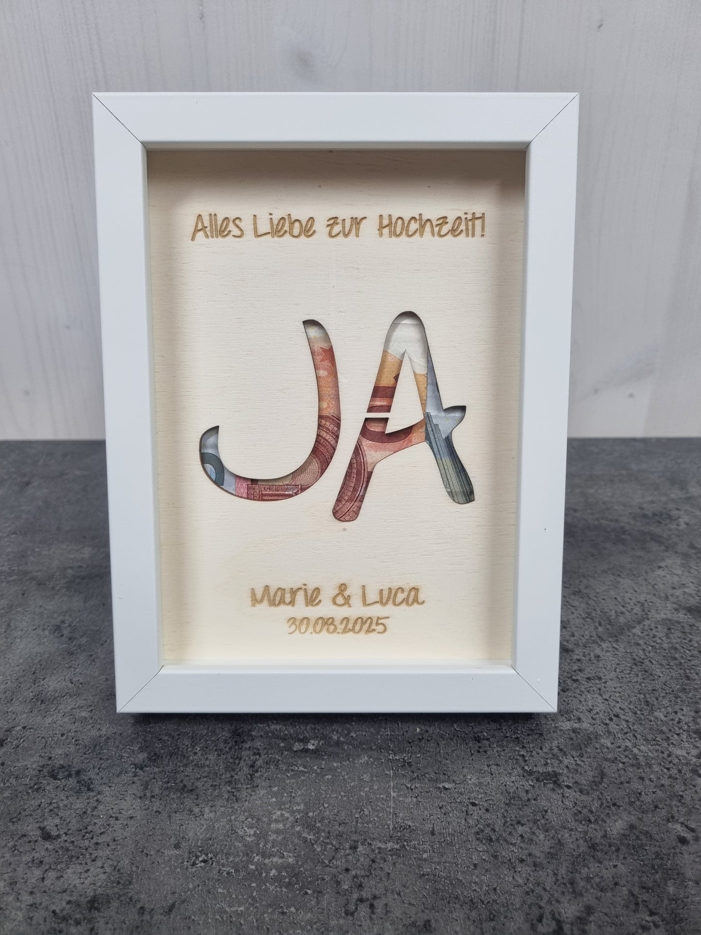 "JA" Geldgeschenk zur Hochzeit