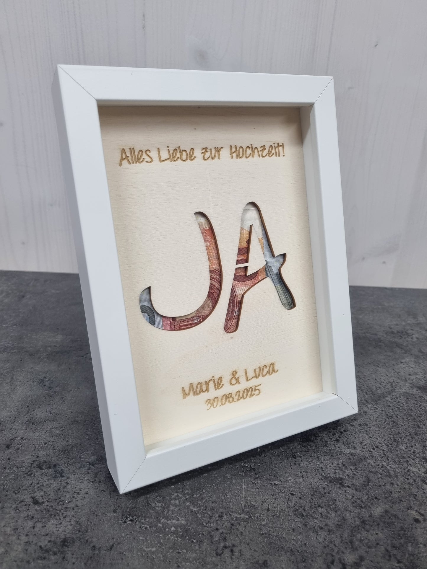 "JA" Geldgeschenk zur Hochzeit