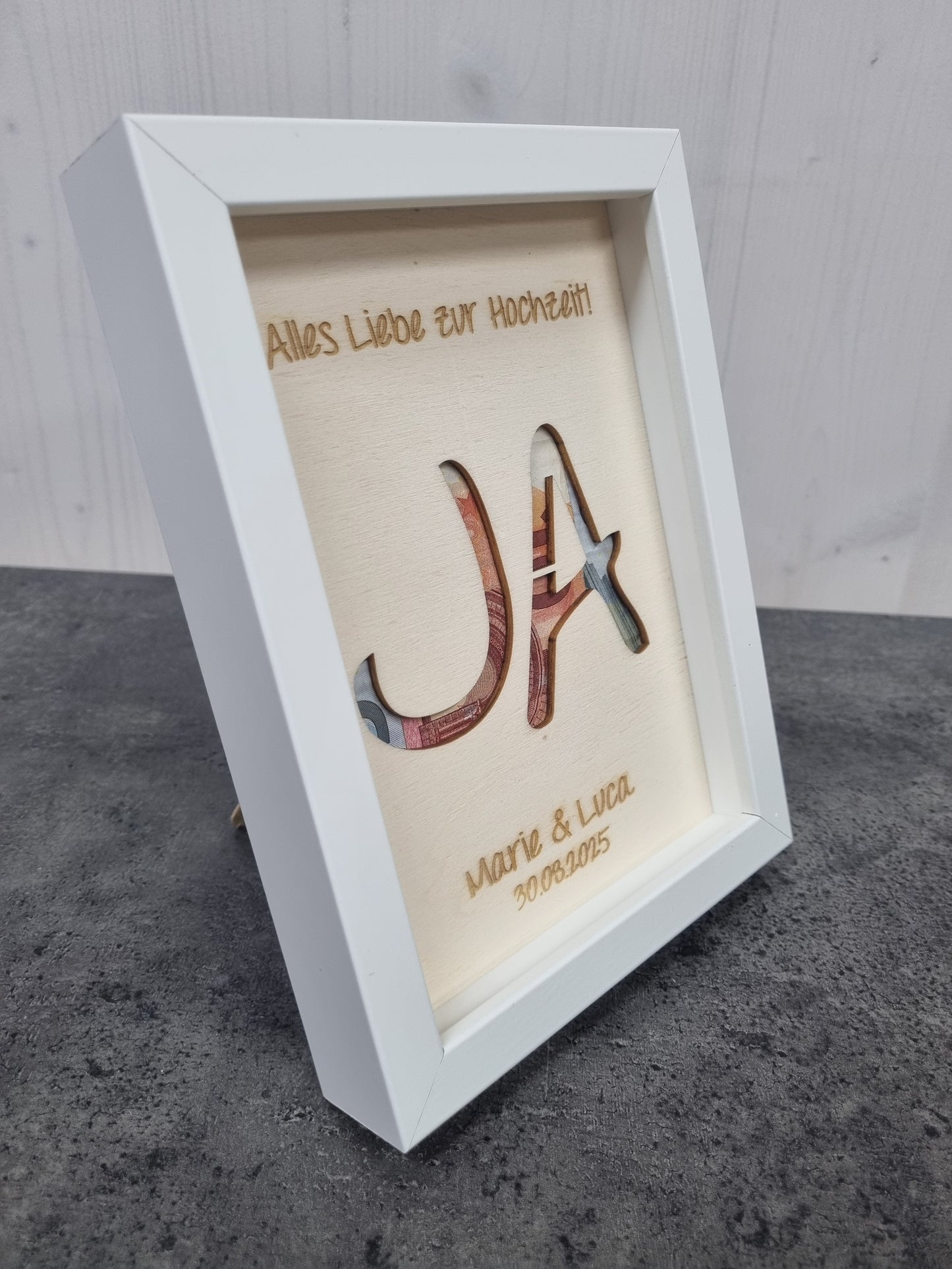 "JA" Geldgeschenk zur Hochzeit