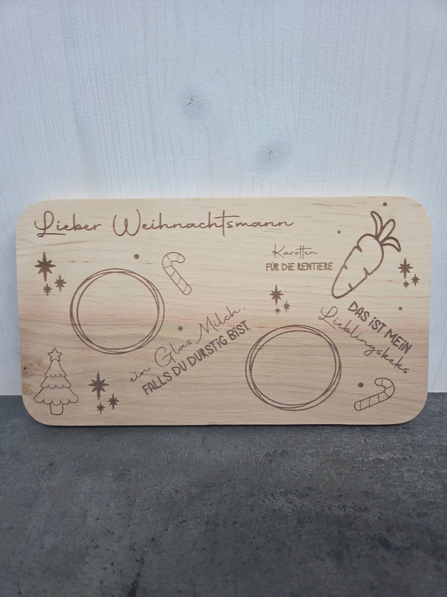 Holzbrettchen „Lieber Weihnachtsmann“ – Zauberhafte Tradition für die Weihnachtszeit
