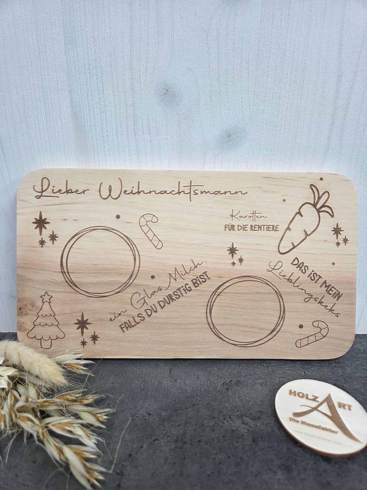 Holzbrettchen „Lieber Weihnachtsmann“ – Zauberhafte Tradition für die Weihnachtszeit