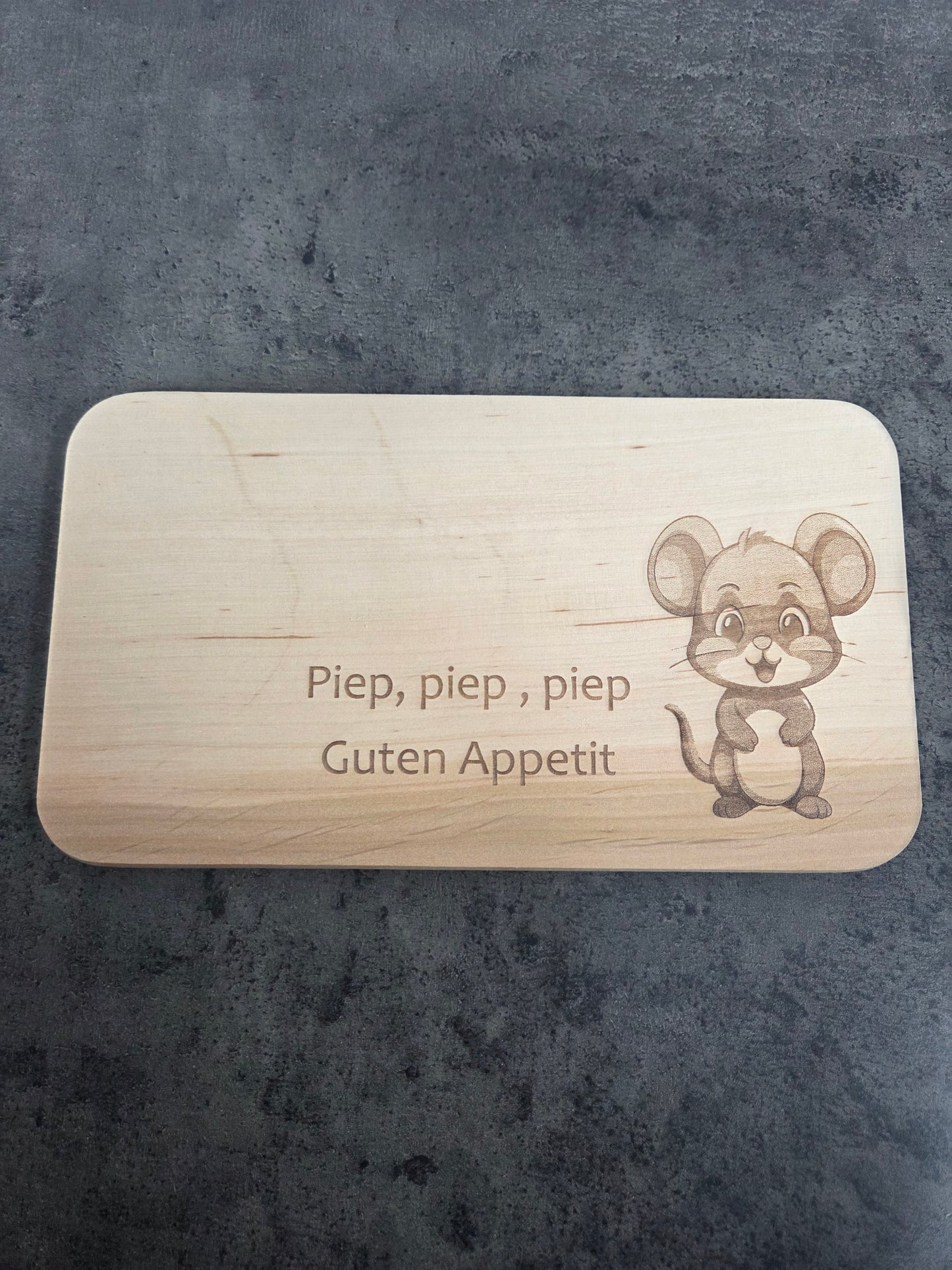 Frühstücksbrettchen Maus personalisiert mit Name