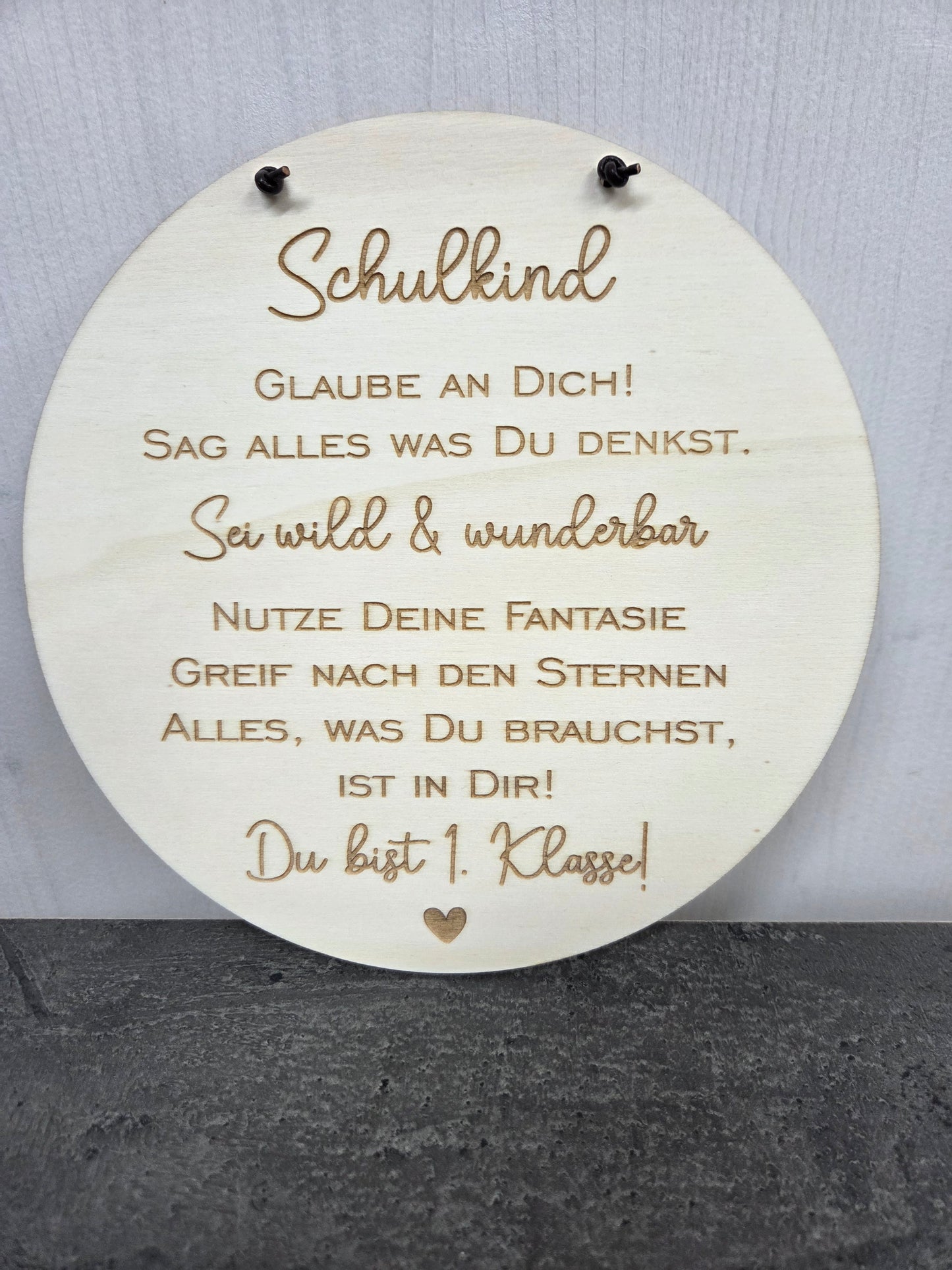 Personalisiertes Holzschild zur Einschulung – Liebevoller Mutmacher & Kinderzimmer-Deko - Geschenk zum Schulanfang