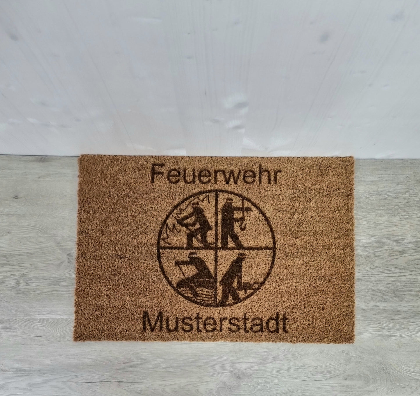 Personalisierte Feuerwehr Indoor Fußmatte aus Kokosfaser