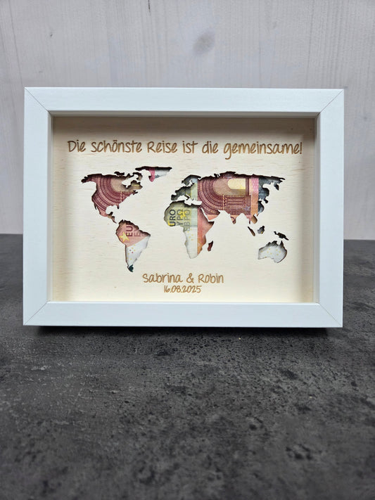 "Die schönste Reise ist die gemeinsame" - Geldgeschenk zur Hochzeit