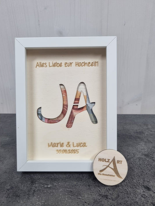 "JA" Geldgeschenk zur Hochzeit