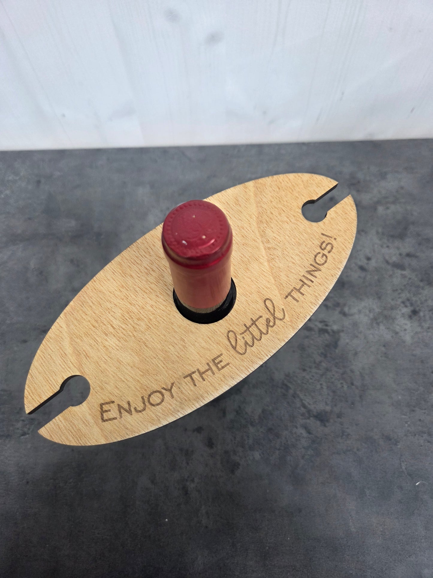 "Enjoy the littel things!" Weinglashalter