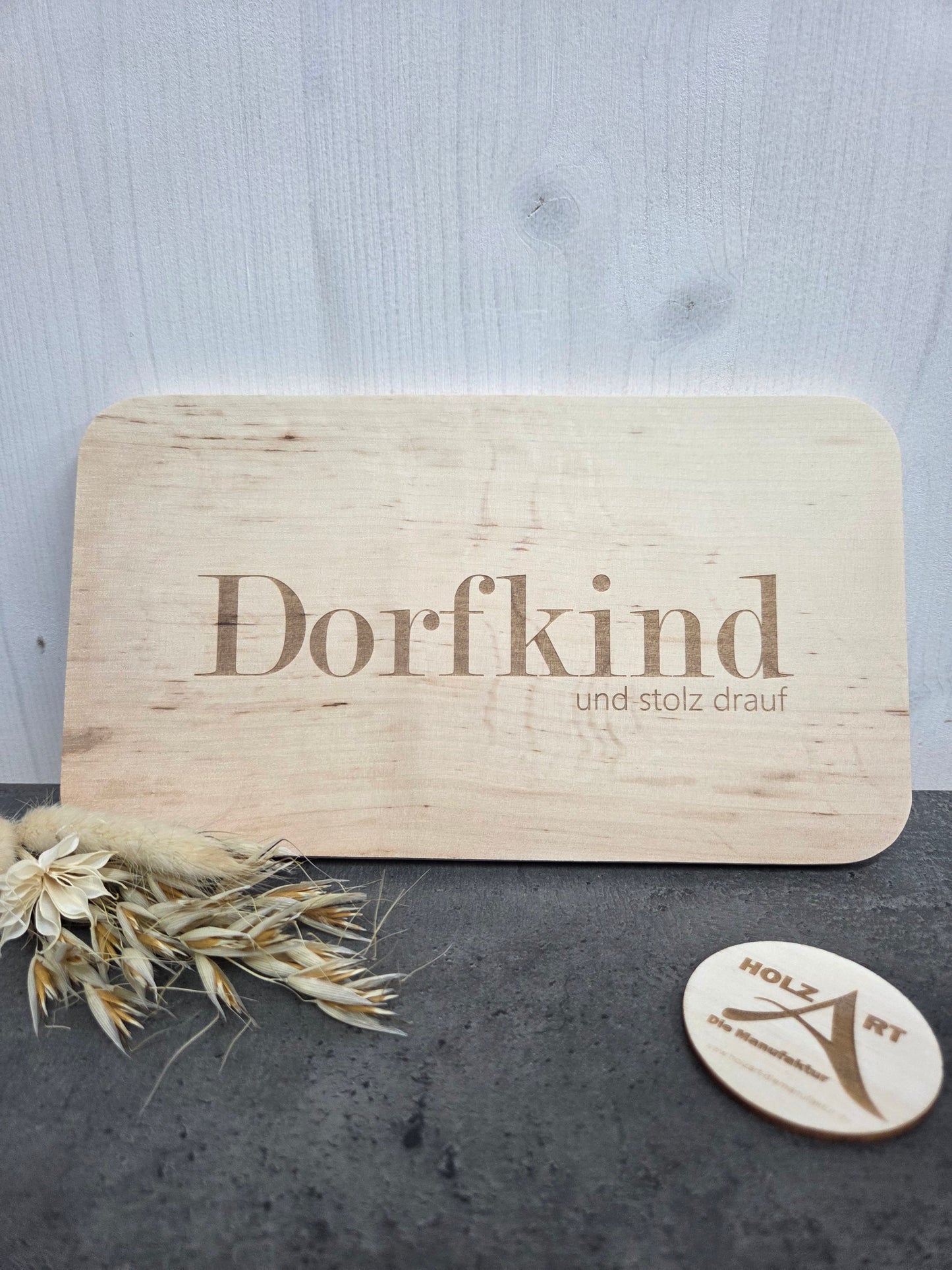 Frühstücksbrettchen "Dorfkind und stolz drauf"