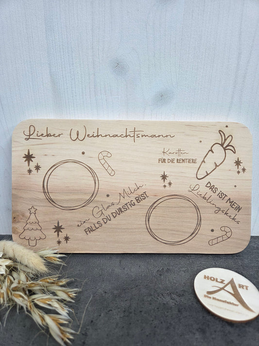 Holzbrettchen „Lieber Weihnachtsmann“ – Zauberhafte Tradition für die Weihnachtszeit