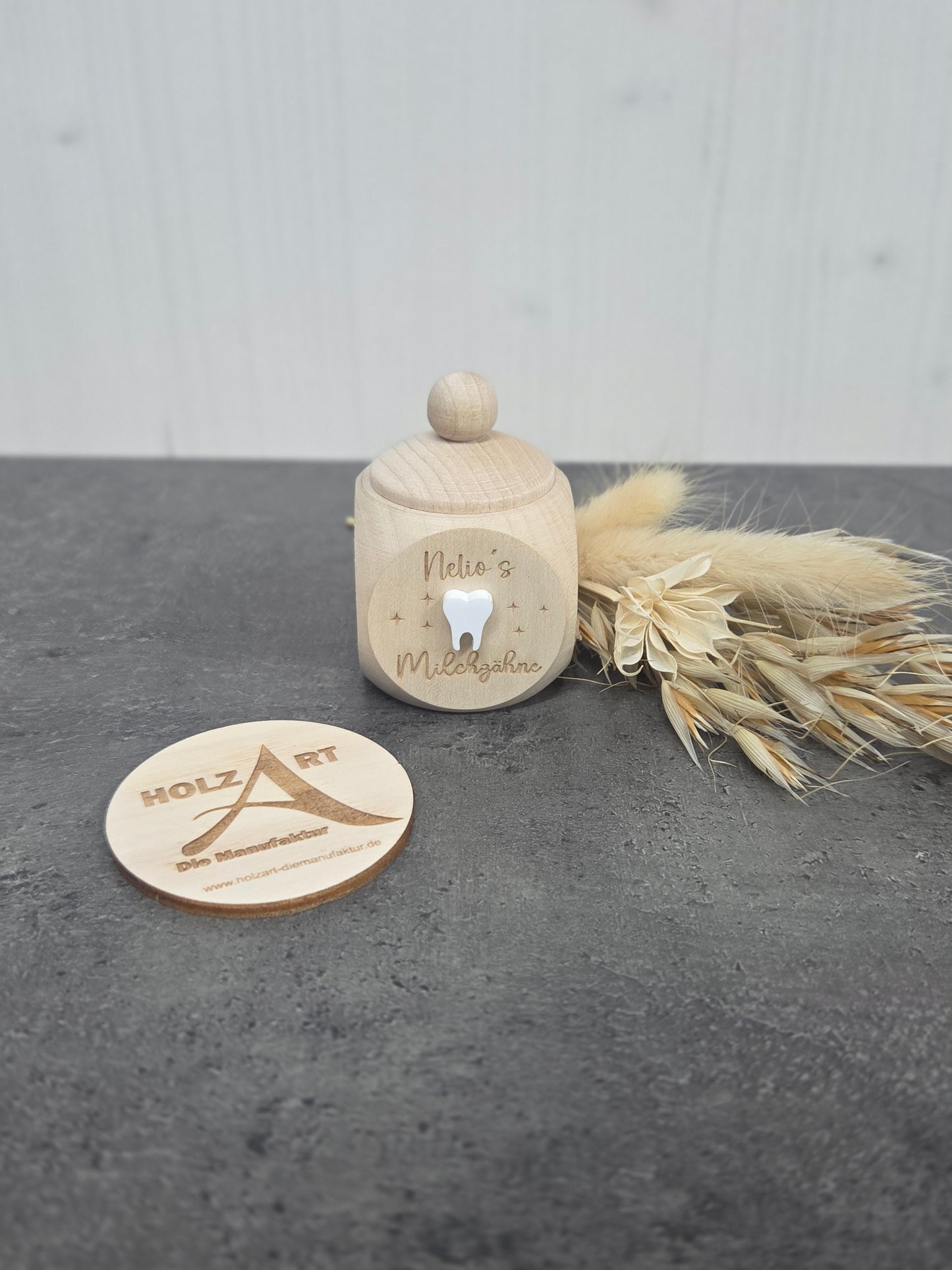 Meine Milchzähne - Milchzahndose aus Holz