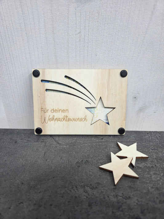 Geldgeschenkeverpackung " Für deinen Weihnachtswunsch"