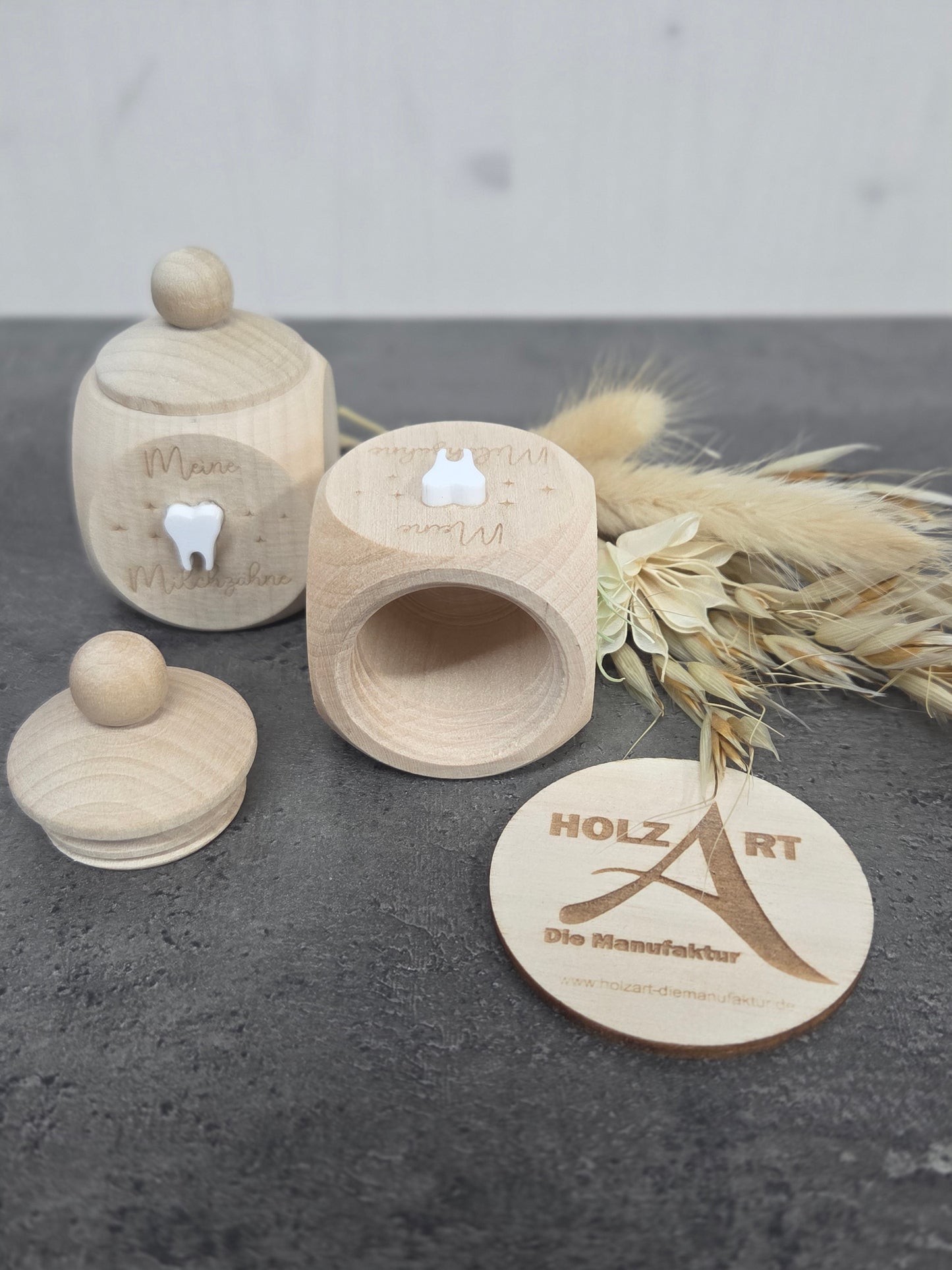 Meine Milchzähne - Milchzahndose aus Holz
