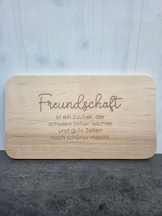 "Freundschaft" Frühstücksbrettchen mit Personalisierung