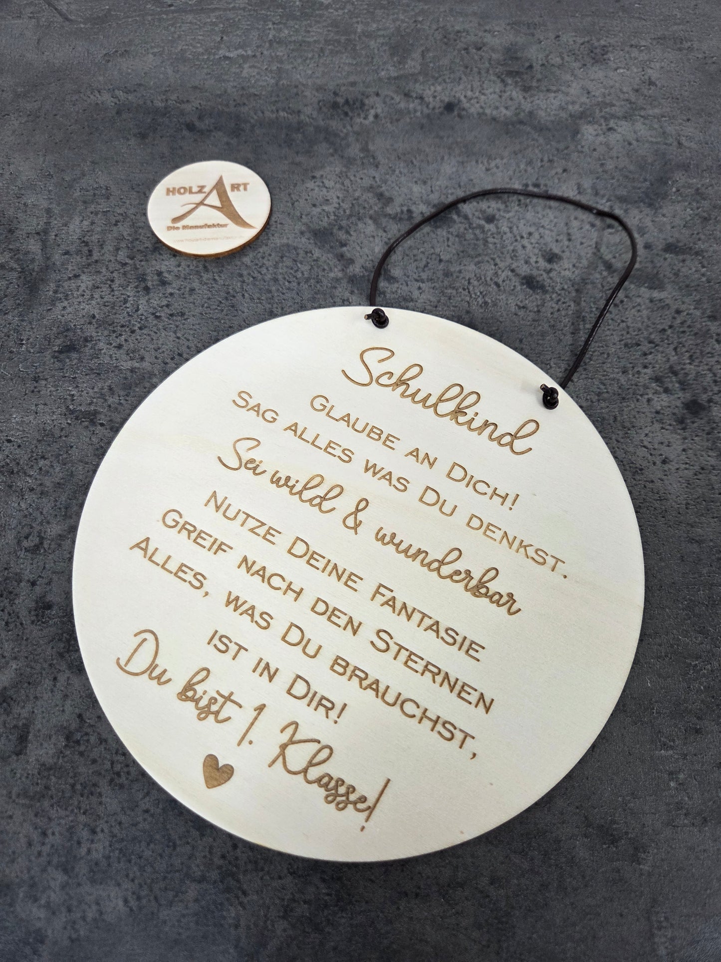 Personalisiertes Holzschild zur Einschulung – Liebevoller Mutmacher & Kinderzimmer-Deko - Geschenk zum Schulanfang