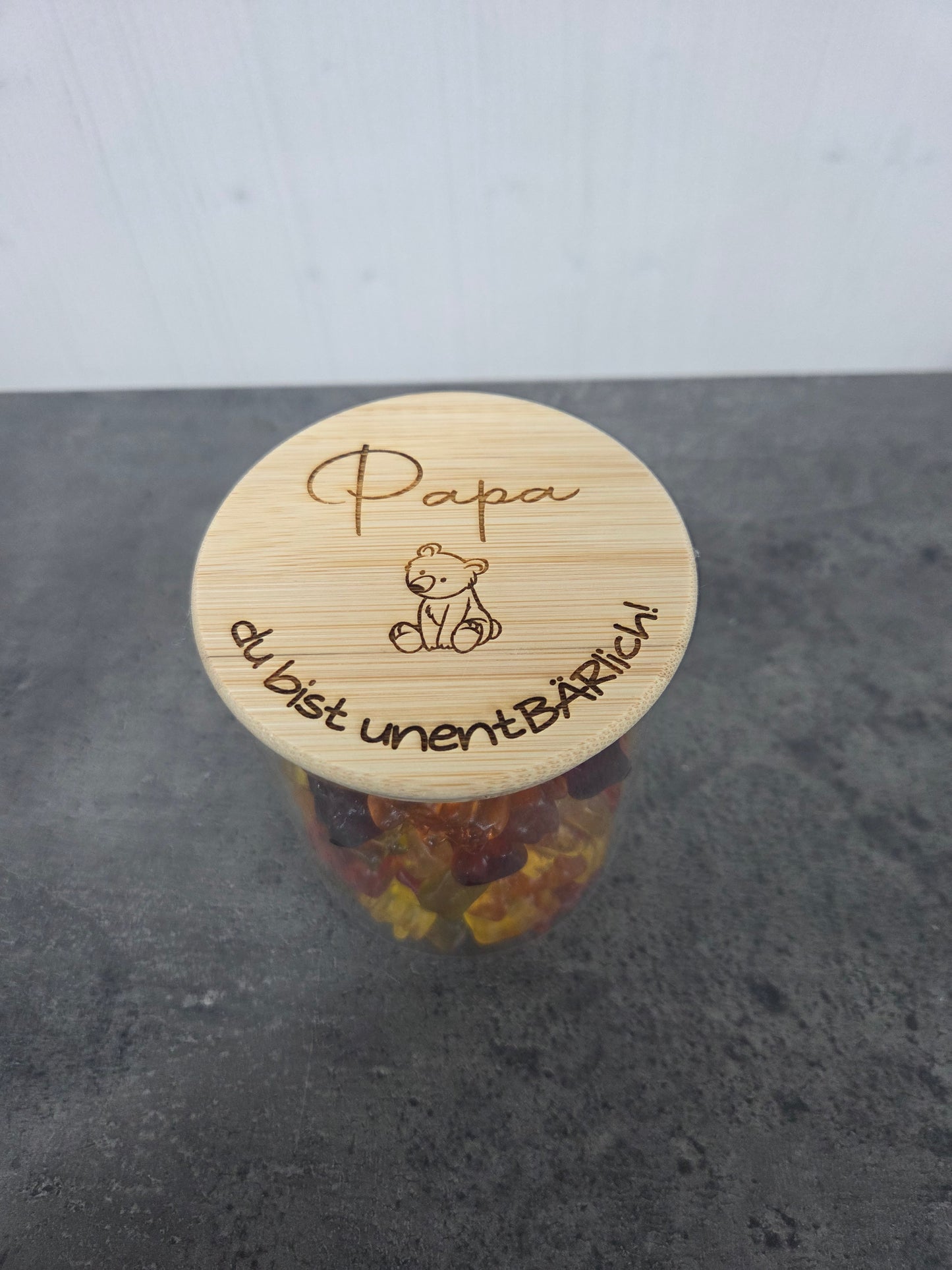Vorratsglas „Papa, du bist unentBÄRLich“ – Das bärenstarke Geschenk zum Vatertag