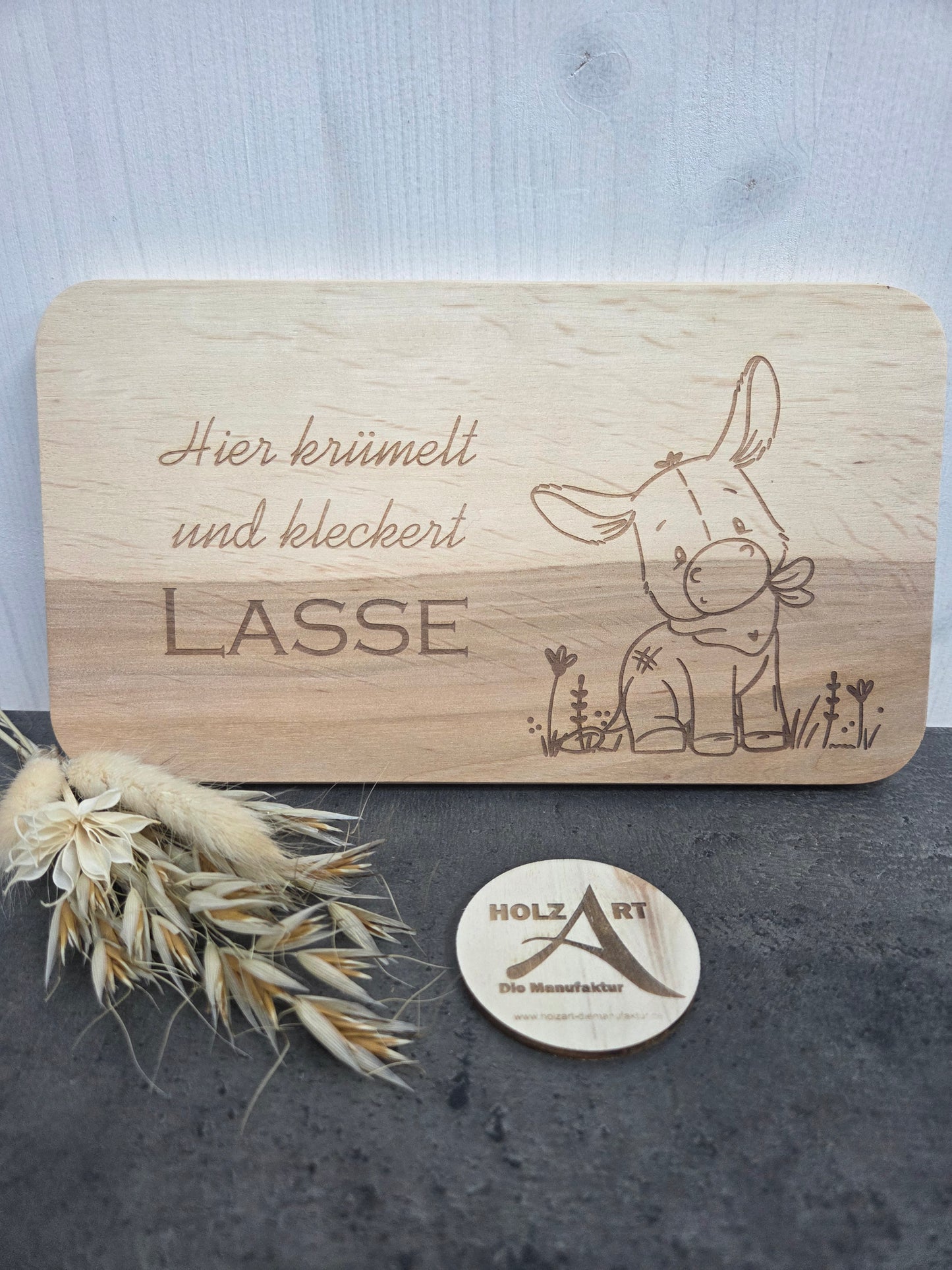 Personalisiertes Esel-Frühstücksbrettchen
