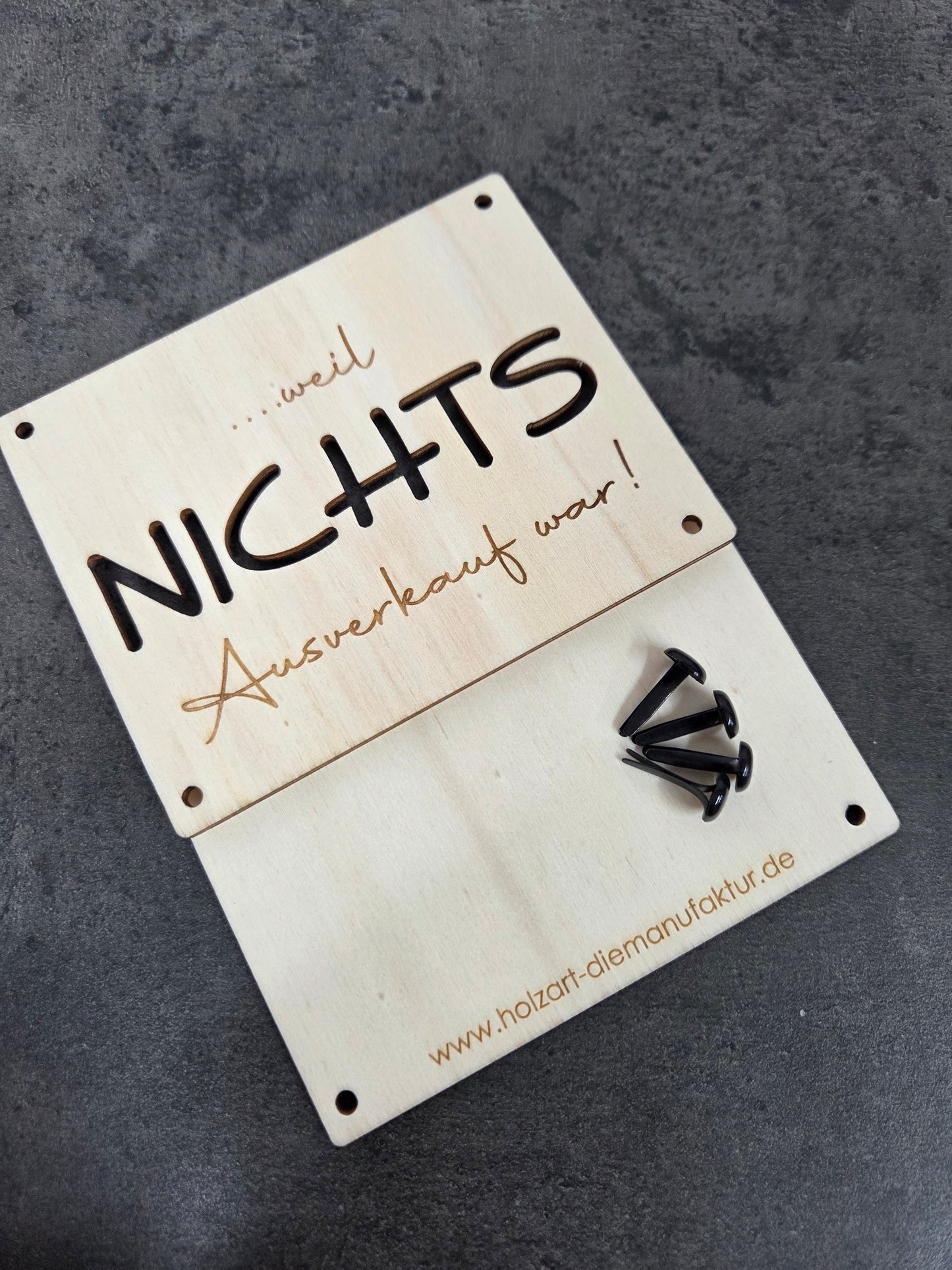 Geschenkverpackung „...weil NICHTS Ausverkauf war!“: Die edle Holz-Verpackung für Geld & Gutscheine – Perfekt für Geburtstag, Weihnachten & Anlässe mit Humor