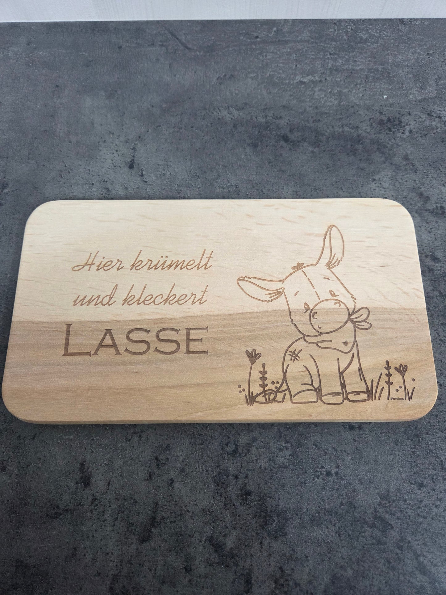 Personalisiertes Esel-Frühstücksbrettchen