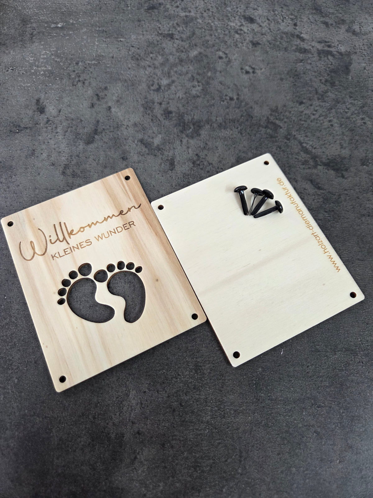 Geschenkverpackung „Willkommen kleines Wunder“: Die edle Holz-Verpackung für Geld & Gutscheine zur Geburt – Das perfekte Willkommensgeschenk für Babys