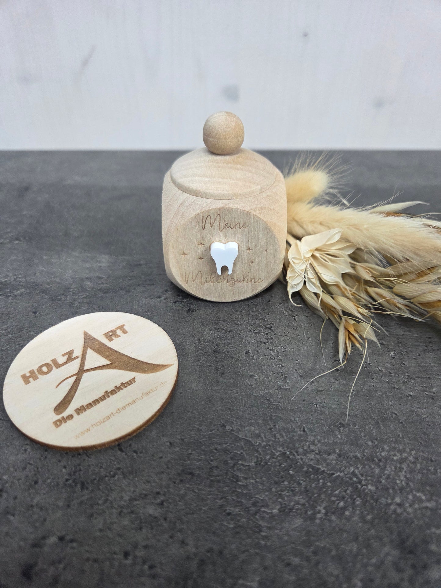 Meine Milchzähne - Milchzahndose aus Holz