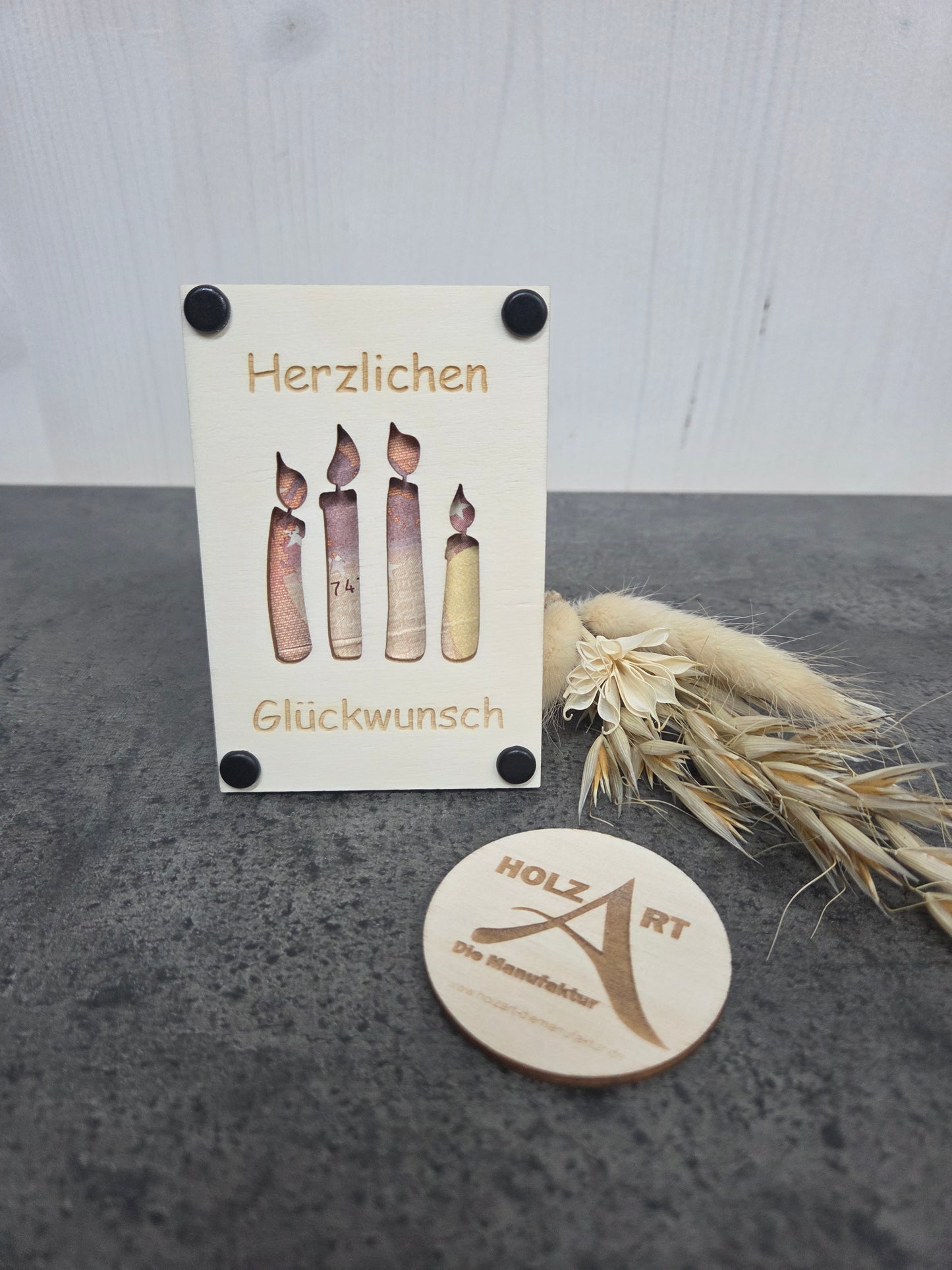 "Herzlichen Glückwunsch" Geschenkverpackung für Geld oder Gutscheinkarten zum Geburtstag
